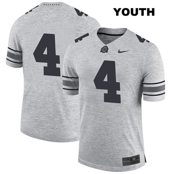 Ohio State Buckeyes Youth Jordan Fuller #4 Gray Authentic Nike No Name College NCAA Stitched Football Jersey ST19J48MQ